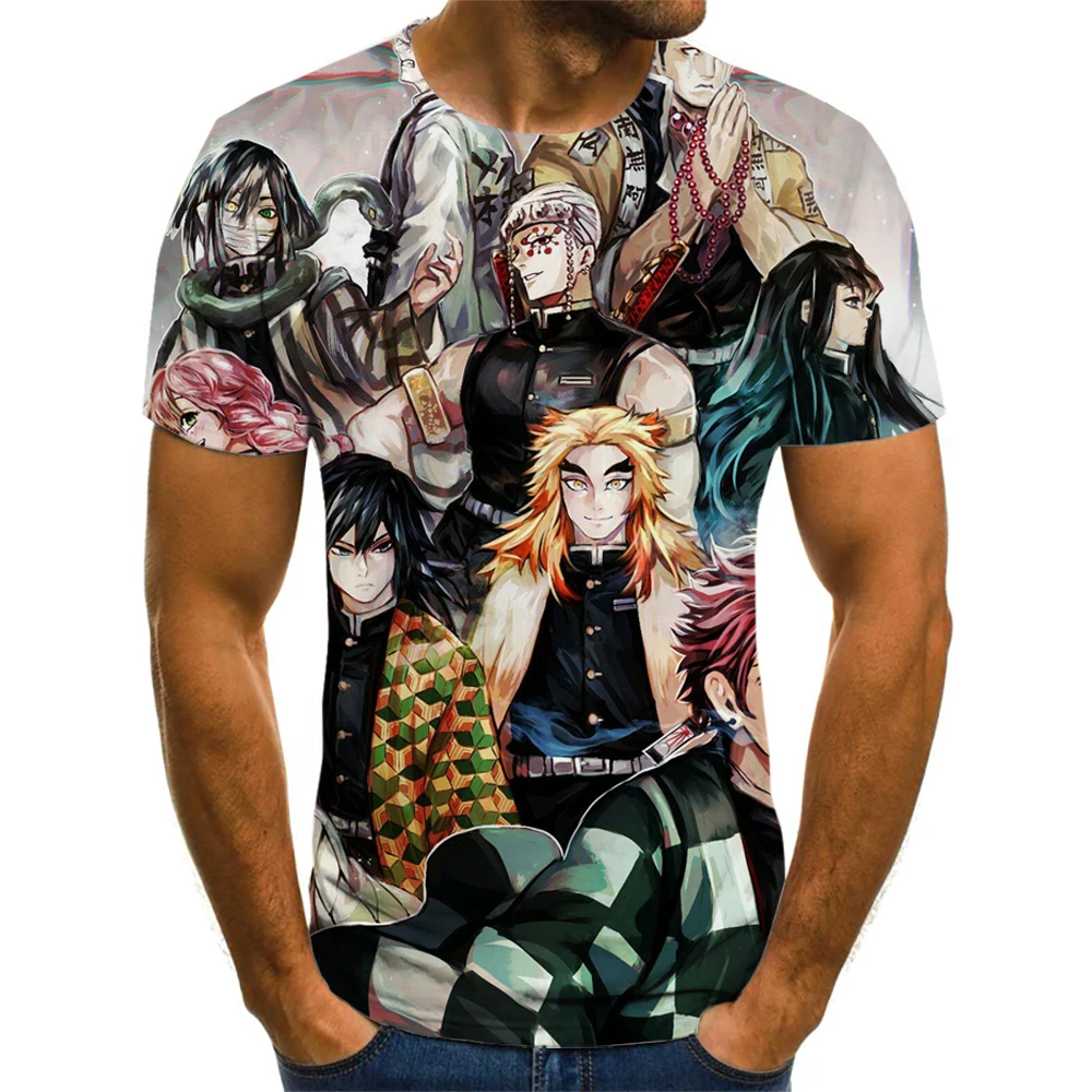 

New Anime T Shirt Demon Slayer Kimetsu No Yaiba 3d Print Men Women Fashion T-Shirts Kids Hip Hop Tops Tees Shirt Manga Camisetas
