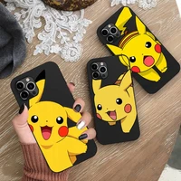 pokemon pikachu phone case for iphone 13 12 11 pro mini xs max 8 7 plus x se 2020 xr silicone soft cover