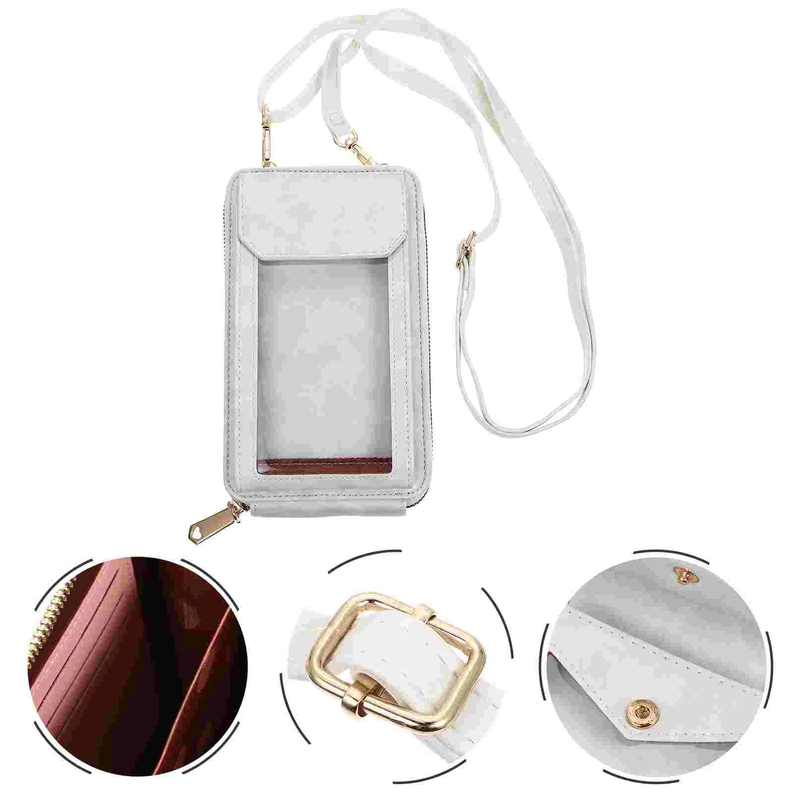 

Cellphone Bag One-shoulder Bag PU Leather Handbag Cards Coin Pouch Coin Bag for Girl Shopping Outdoor Travel