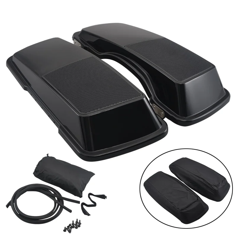 

Высококачественные чехлы из АБС-пластика для мотоциклетных сумок, крышка динамика, вырезы, решетки, чехлы для Harley Touring Road King Street FLHXSE, новинка