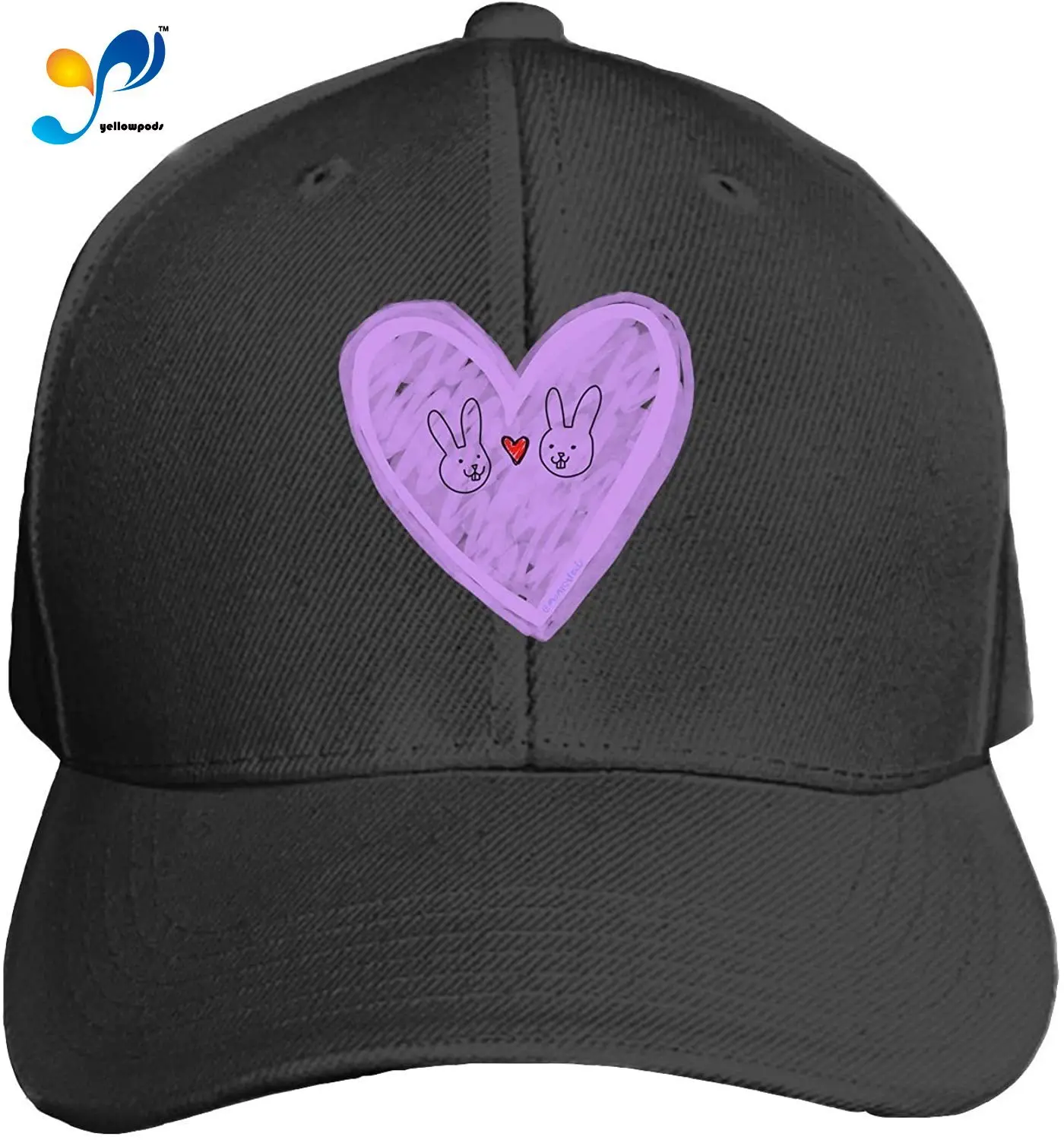 

I Bunny U Printed Sandwich Baseball Cap For Unisex Adjustable Hat