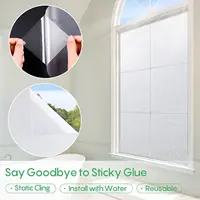 Window Privacy Film Frosted Glass Static Clings Non Adhesive Opaque Vinyl Bathroom Door Decorative UV Blocking 29.5 x 157.5 Inch