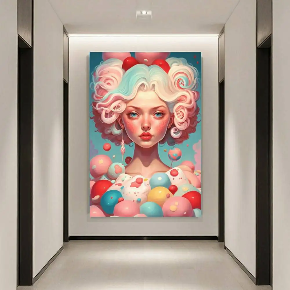 Картина из страз с изображением девушки мультфильма Манга