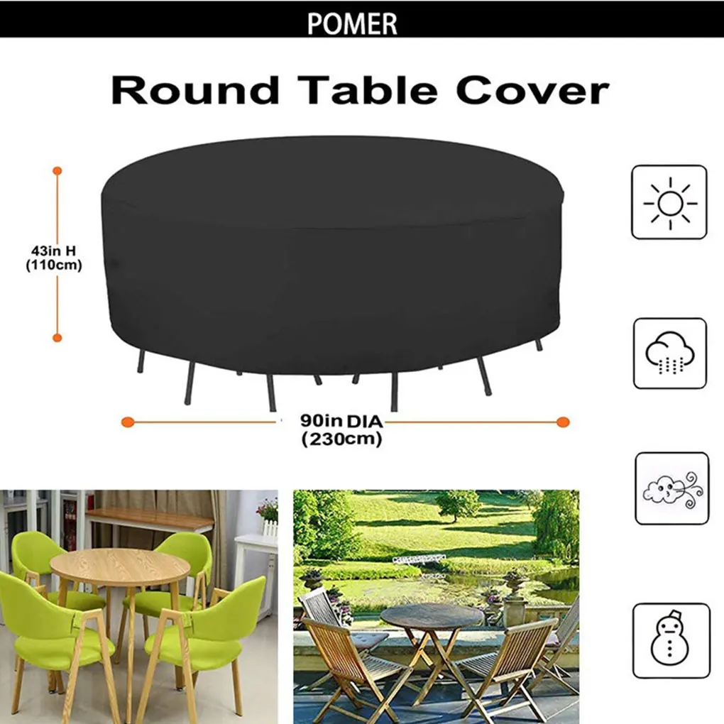 

Waterproof Oxford Wicker Furniture Round Cover For All-Weather Protection Variety Of Specifications 185 95cm