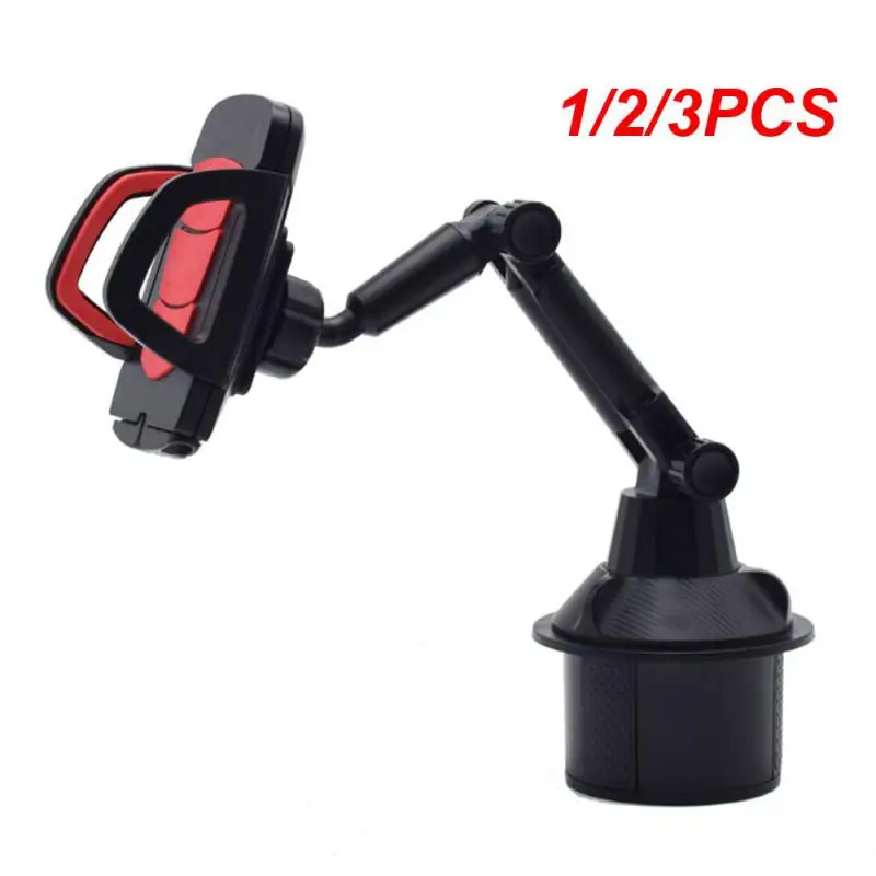 

2-in-1 Car Phone Holder Water Cup Holder Car Interior Accessories Anti-slip Adjustable Long Tube Cell Navigation Suppor