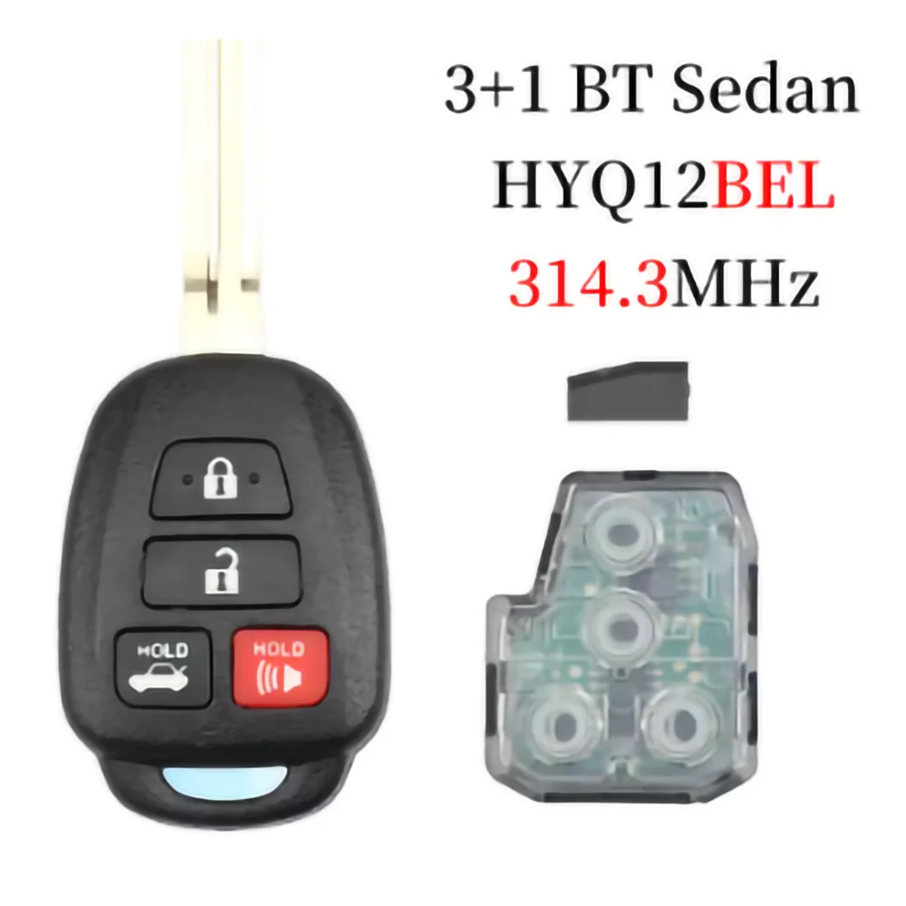 

SILY 4D72 G/H 8A чип 314,3 МГц автомобильный дистанционный брелок для Toyota Camry 2012-2016 Corolla 2014-2017 HYQ12BEL HYQ12BDM