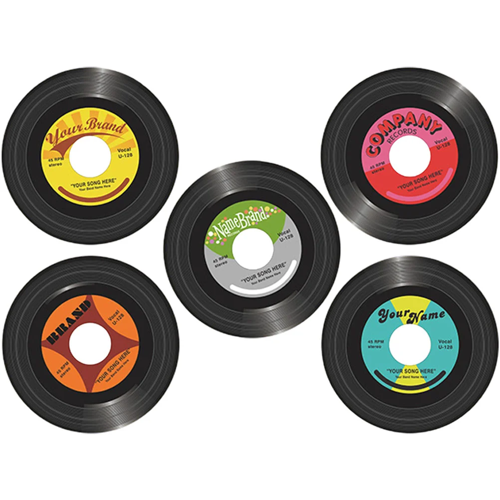 

Records Vinyl Wall Decor Record Decorations Party Fake Country French Music 70S Aesthetic Drinks S Retro Coasters Room Theme