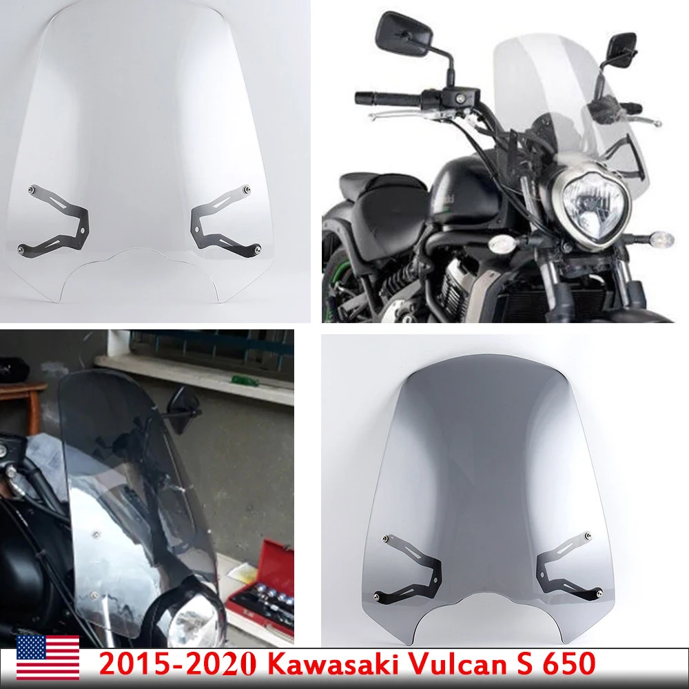ل فولكان S EN650 الزجاج دراجة نارية الزجاج الأمامي القوس ل 2015-2022 2017 2018 2019 2020 2021 Kawasaki VN650 اكسسوارات