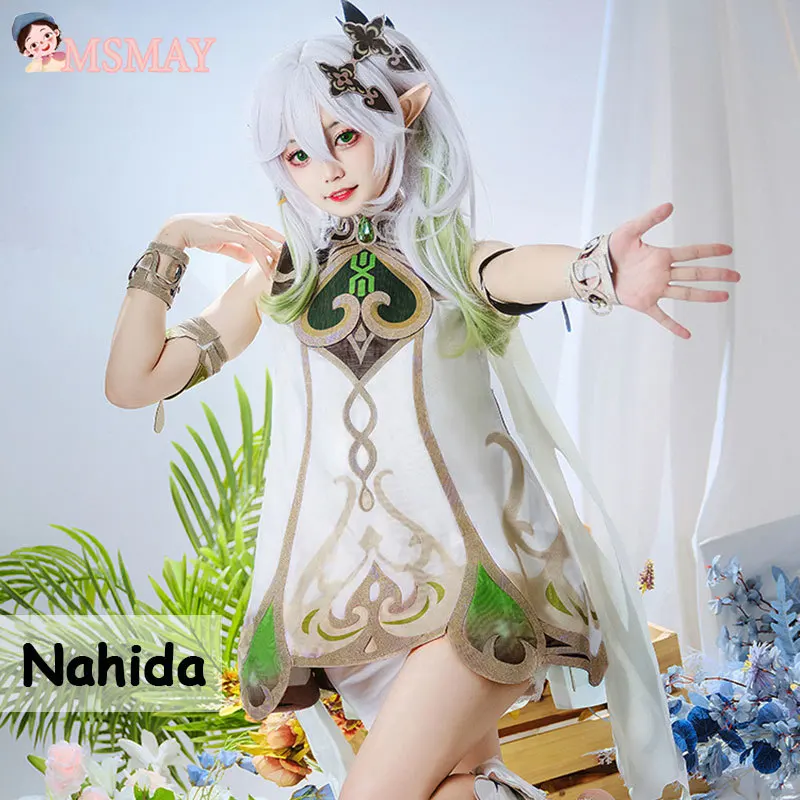 

MsMay Genshin Impact Merso Sumeru Nahida Cosplay Costume Girl Women Dress Nahida Carnival Party Role Play Outfit Suits