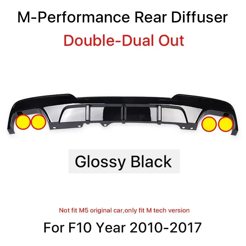 

M Sport M Tech Carbon, диффузор заднего бампера MP, диффузор для соревнований, черный для BMW 5 серии F10 F11 2010-2017, автомобильные аксессуары