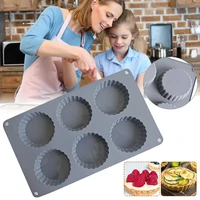 2pcs mini tart pans silicone mold round diy cupcake cookies fondant baking pan non stick pudding steamed cake tool pastry molds