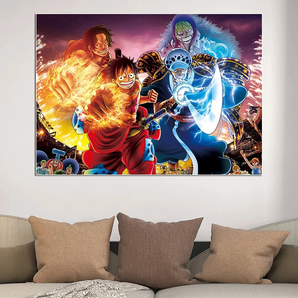

Японское аниме One Piece настенное искусство Луффи манга Зоро Diy алмазная живопись 5D полная Алмазная вышивка искусство мозаика домашний декор ...