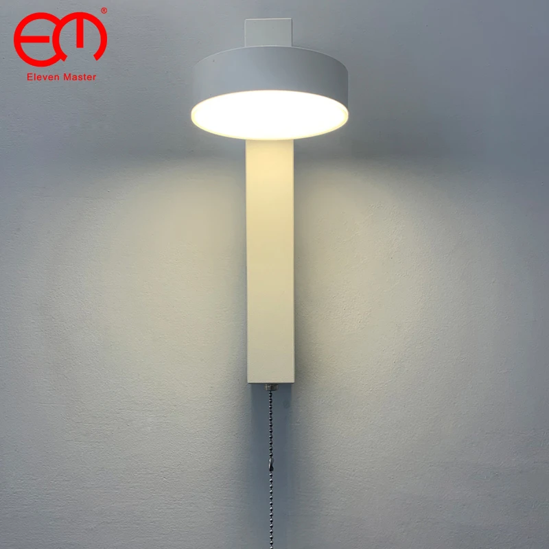 

Светодиодная комнатная настенная лампы Переключатель лестницы настенный светильник приспособление nordic настенные бра домашний декоративный черный белый светодиодный светильник для спальни настенный светильник