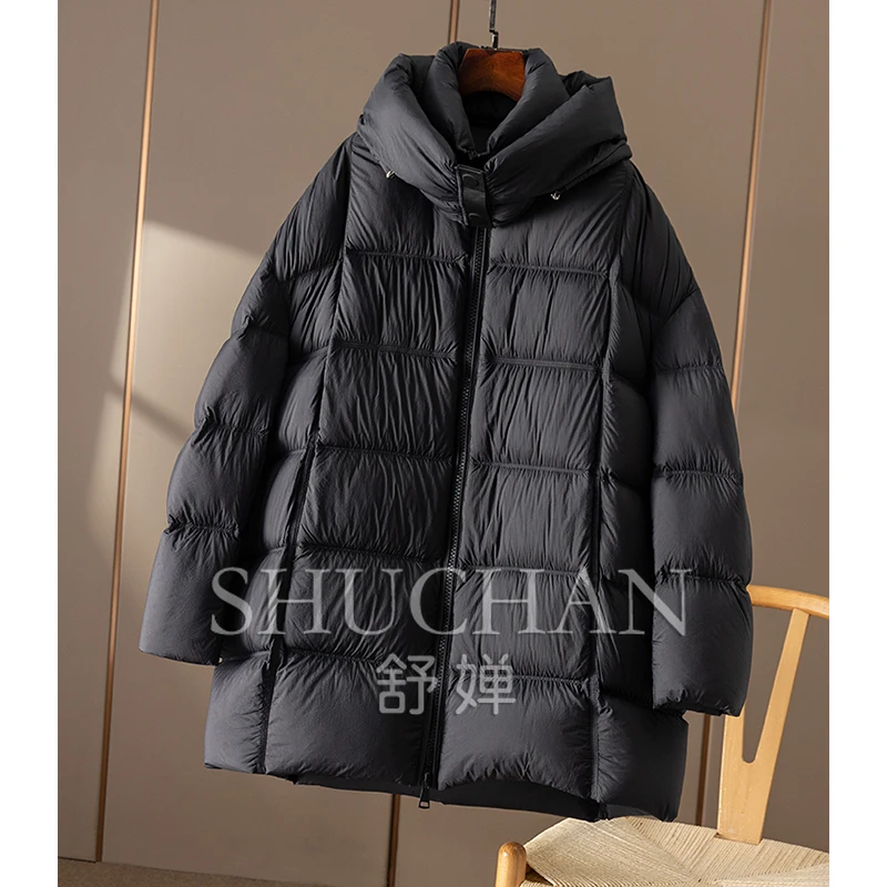 Puff 0 Давление дизайнерская куртка на гусином пуху 90 с капюшоном женское зимнее