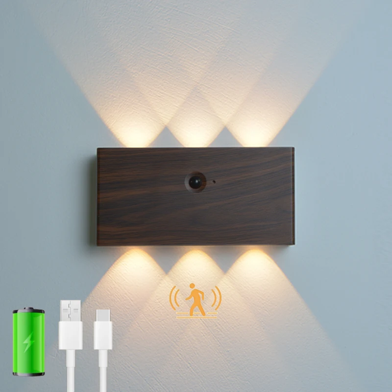 Светодиодный Настенный Светильник С Аккумулятором 4000 Мач Датчик Движения