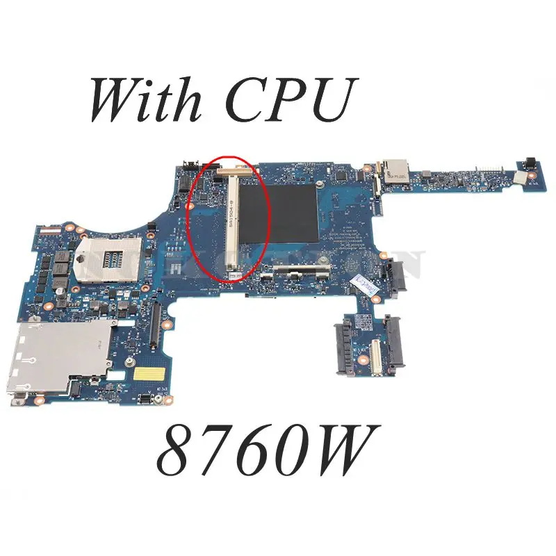 Материнская плата 652508-001 для ноутбука HP Elitebook 8760W 6050A2438101 QM67 DDR3 с процессором 2 * RAM слот протестирован