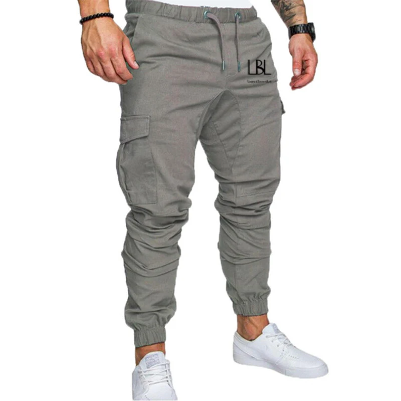 LBL New Casual Joggers Pants Cargo Solid Color Men Cotton Elastic Long Trousers pantalon homme Military Army Pants Men Leggings images - 6