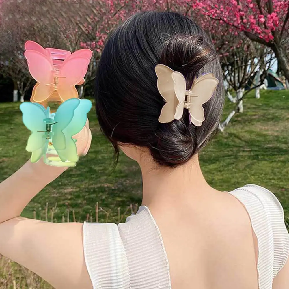 

Женские заколки для волос с зажимами бабочек градиентные заколки красящие цветные Инструменты для укладки волос Заколки для женщин и девоч...