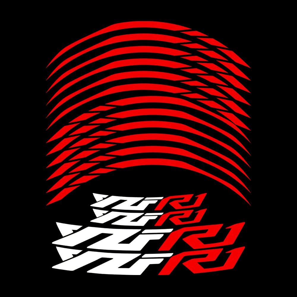 Для Yamaha YZF R1 YZF-R1 17-дюймовые светоотражающие водонепроницаемые наклейки на ступицу колеса мотоцикла, обод мотоцикла, полосатая лента, наклейка, аксессуары