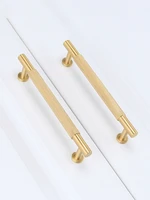 nordic golden reticulated drawer brass handle modern minimalist light luxury pure copper wardrobe cabinet door handle