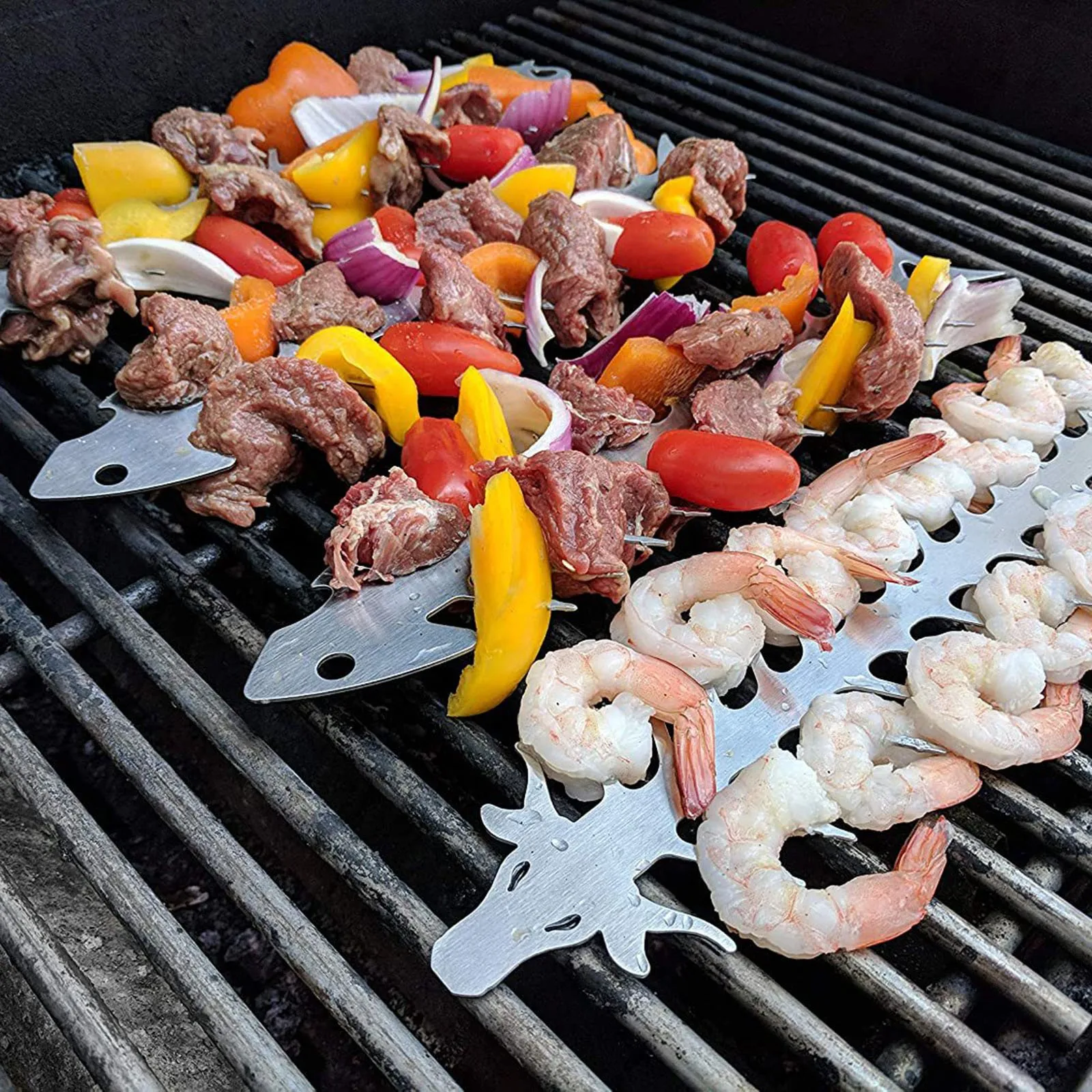 Вилка для барбекю из нержавеющей стали котелок с креветками зефира сковорода