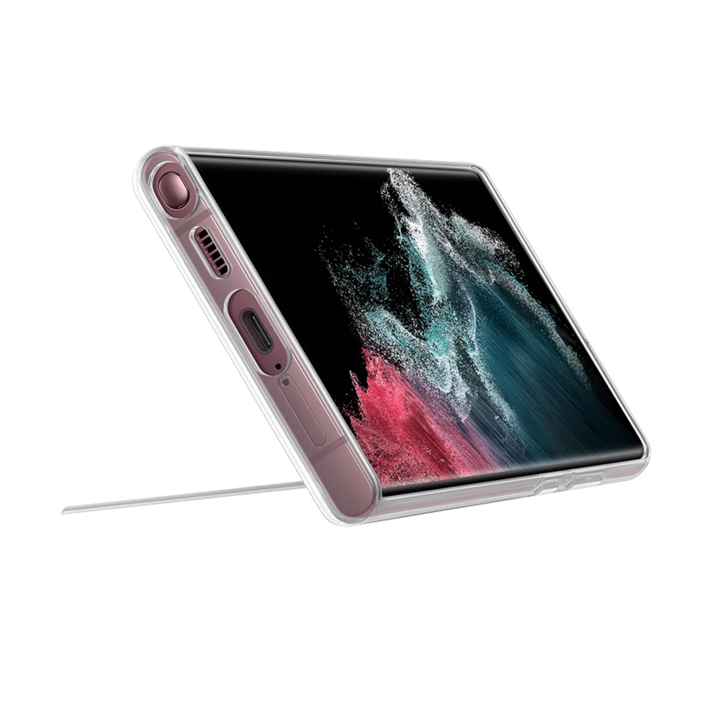 Оригинальный прозрачный чехол-подставка для Samsung S22 Ultra S22Ultra Clear Standing Transparent Protective