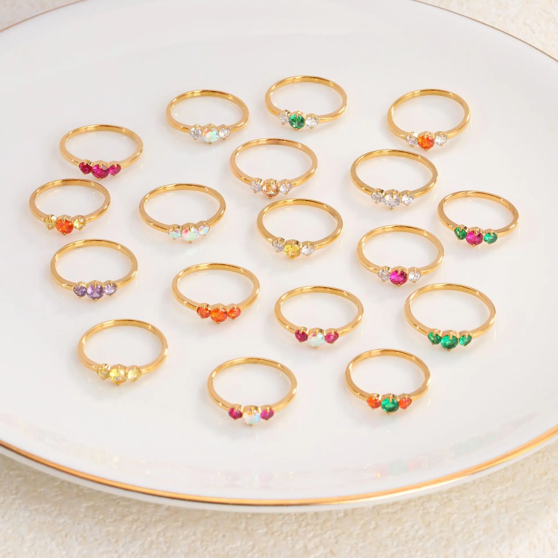 Модное большое позолоченное кольцо KITEAL 2024 размер 6 7 8 женское минималистичное из