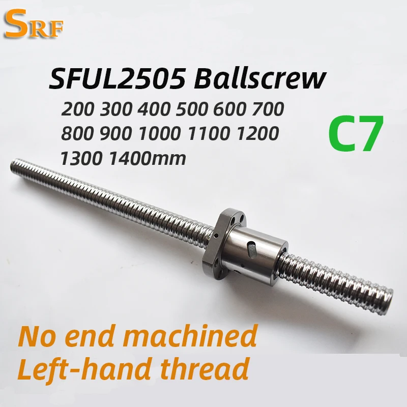 Шариковый винт SFUL2505 с левой резьбой
