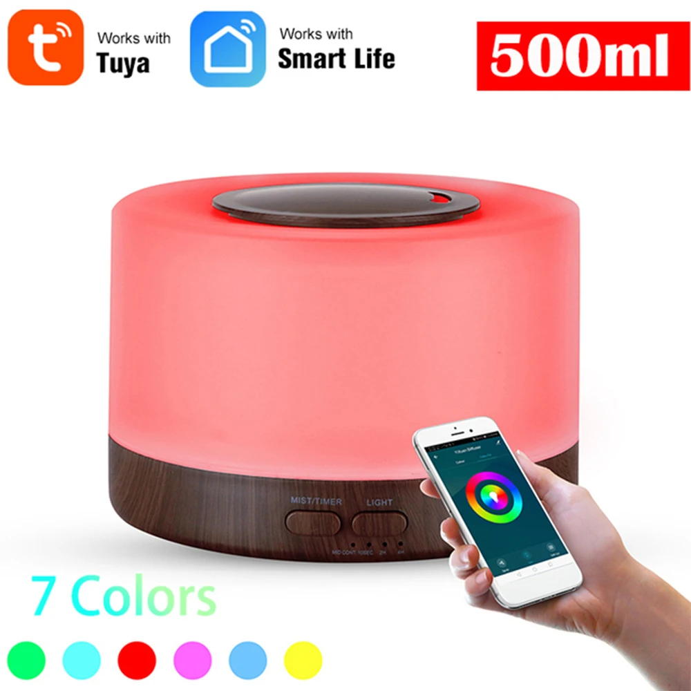 

Air Aroma Tuya With Wifi Essential 7 With Alexa Home Diffuser Humidifier Oil Connect Google Aromatherapy Colors And Smart