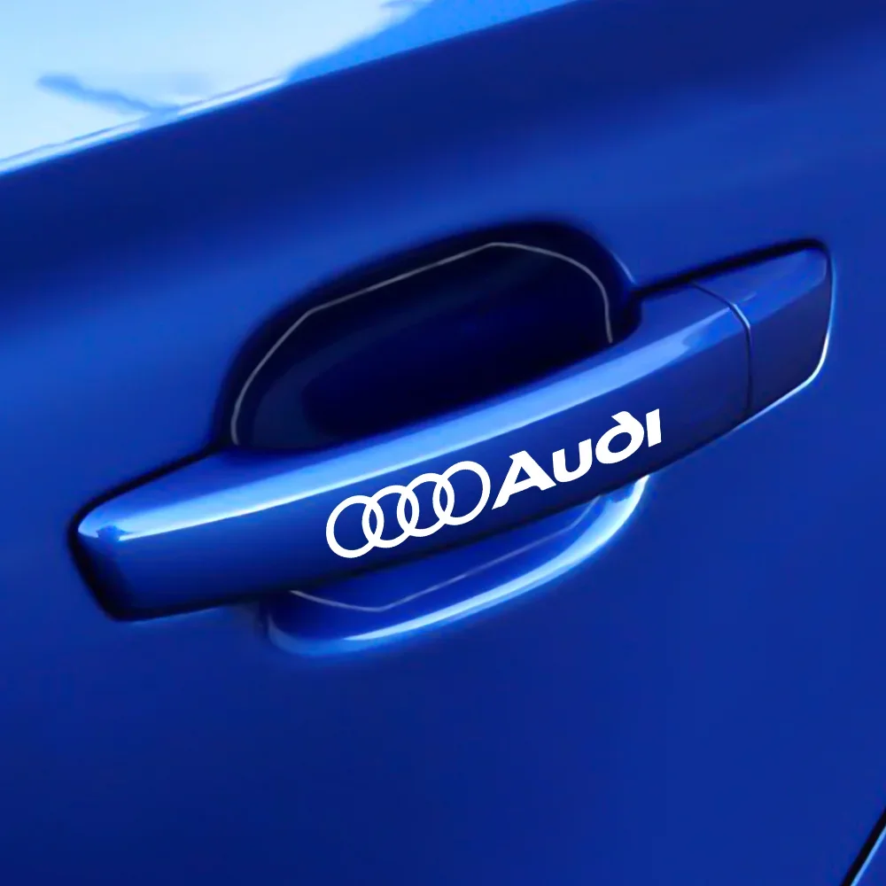 4 шт. автомобильные наклейки для ручек Audi A4 B8 8P A3 A5 A6 C7 A1 A7 A8 A2 Q2 Q3 Q5 Q7 Q8 TT