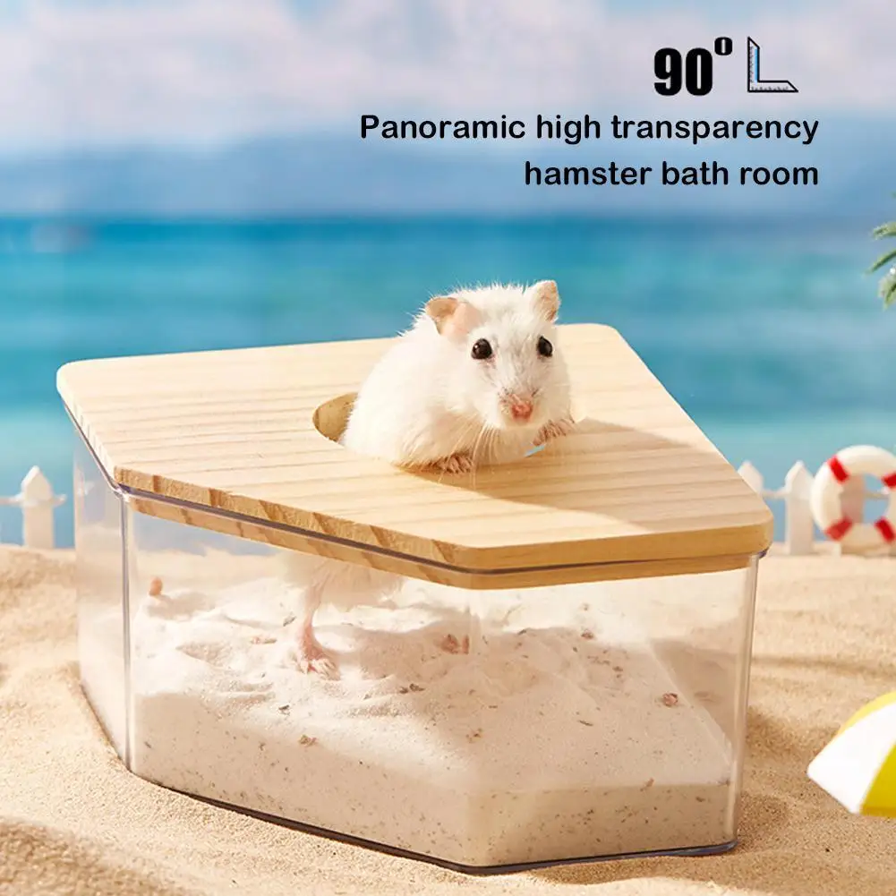 

Pet Hamster Bathroom Sandbox Hamster Bathroom With Cover House Sandbox For Hamster Cage Corner Toilet Guineapig House Cage L8T4