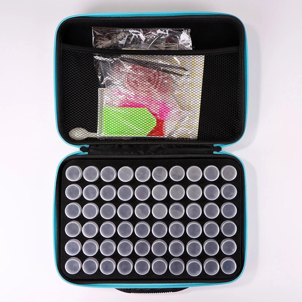 

60 Bottles 5D Diamond Painting Diamond Holder Storage Box Kits Rhinestone Carrying Case Container for DIY Diamond Painting