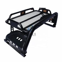 3 inch 4x4 black powder coated sport bar roll bar with roof rack for hiluxrevo 2015