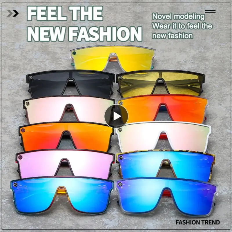 

2022 New Sunglasses Outdoor Sports Cycling Glasses Large Frame Colorful Siamese Glasses For Sun Protection Travel UV400