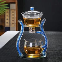 transparent glass teapot household lazy tea set magnetic tea set high borosilicate semi automatic tea set