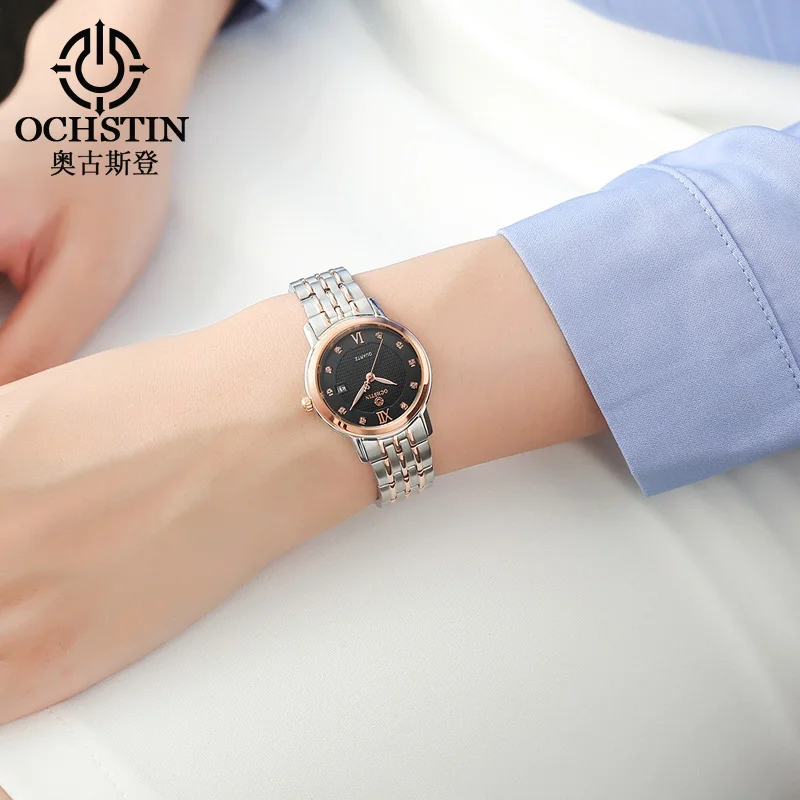 OCHSTIN LQ023 Business Stainless Steel Strap Women Wristwatch Quartz Waterproof Sapphire Trendy Quality Watches for Women enlarge