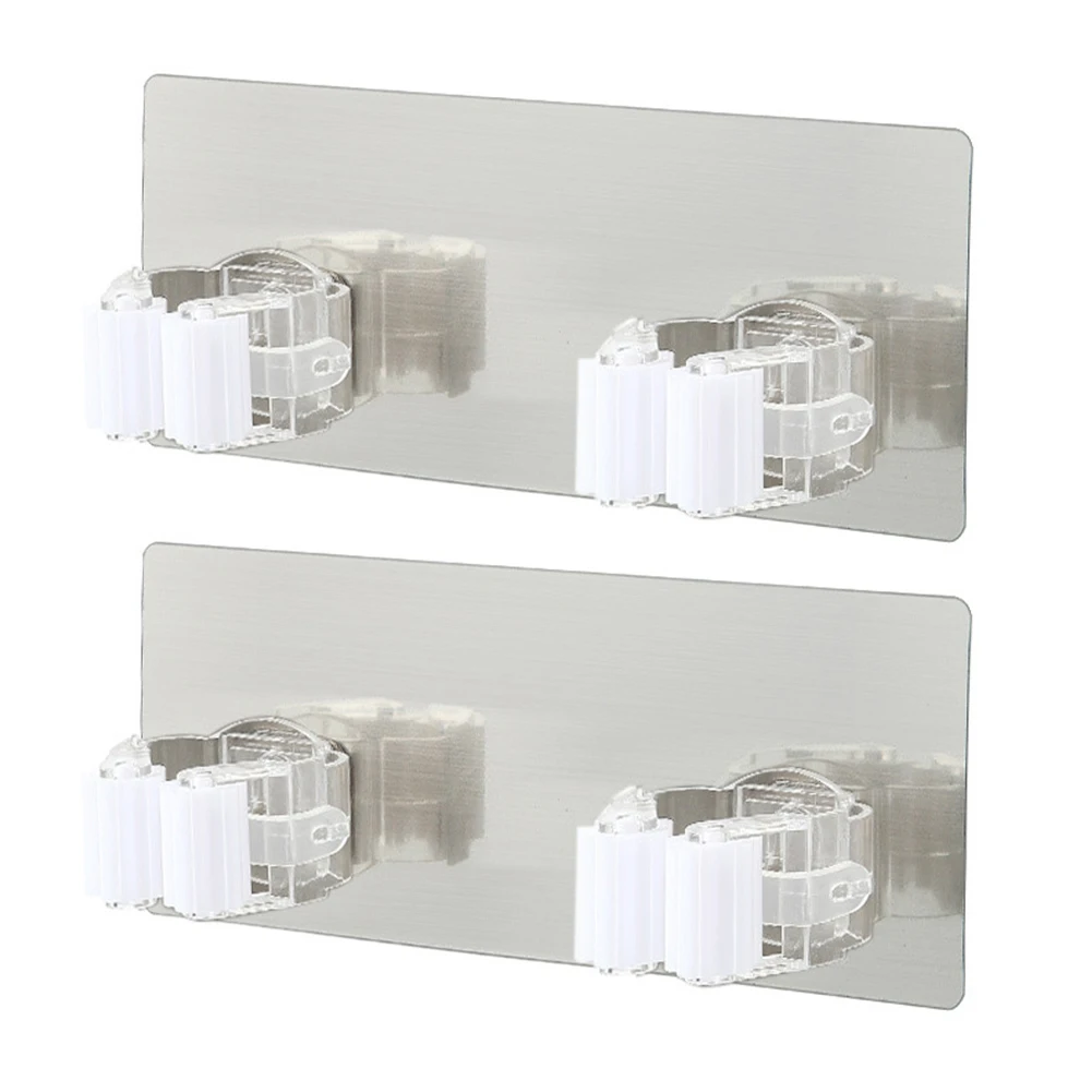 

2 шт., самоклеящиеся держатели для швабры, с двойной пряжкой