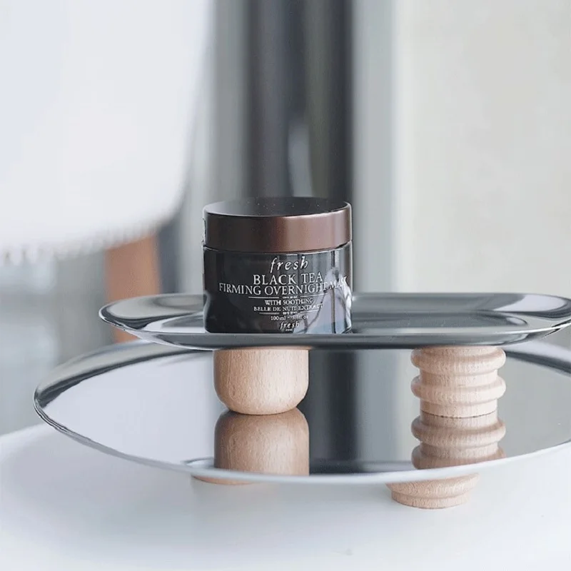 Металлический поднос из нержавеющей стали для украшения прямоугольный круглый