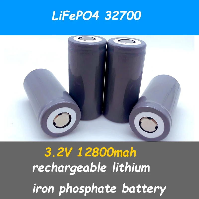 

3.2V 12800mah LiFePO4 32700 High Power Rechargeable Lithium Iron Phosphate Battery 55A Maximum Current 35A Continuous Discharge