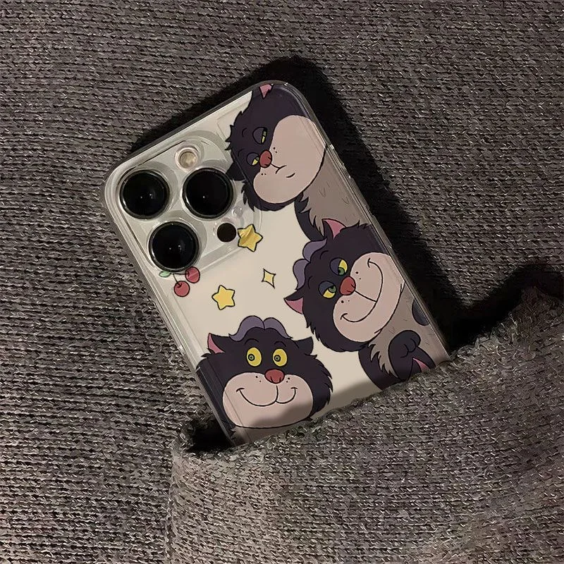 Чехол для телефона Lucifer the cat OPPO Reno 12F 12 7 11 11F 10 2F 4 8 8T 8Z 7Z 6Z 6 5 Pro Plus 4G 5G Прозрачный