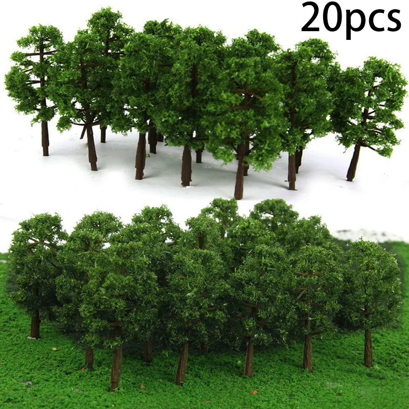 

20Pcs 8CM Mini Model Trees Landscape Decor Train Layout Accessories DIY Building Miniature Scenics Landscape Mixed Tree Model