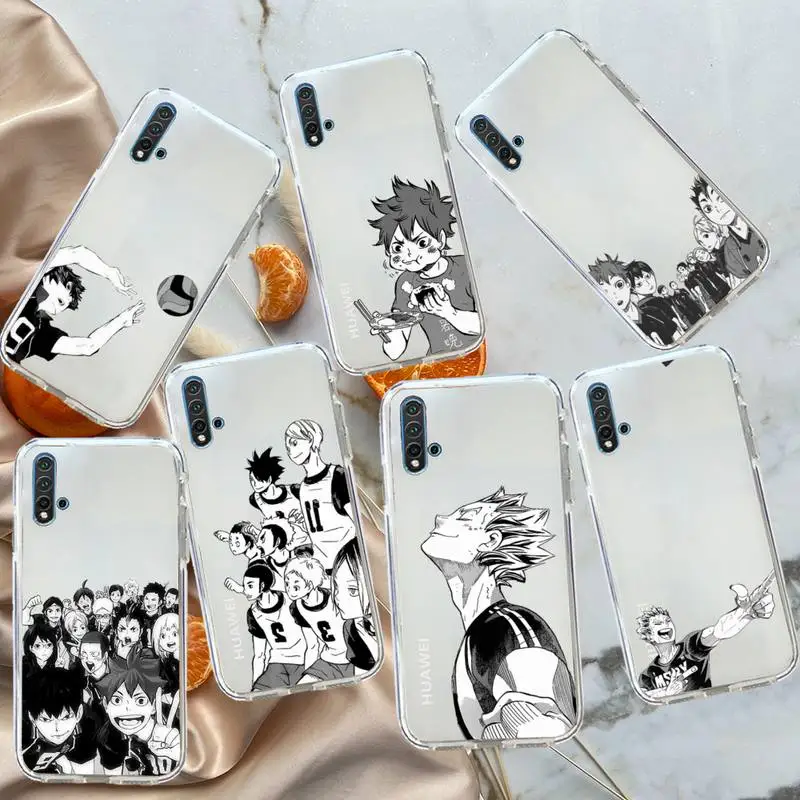 

Haikyuu Oya Volleyball anime Phone Case Transparent for Huawei honor P mate Y 30 40 20 50 8 70 10 9 a i x c pro lite prime smart