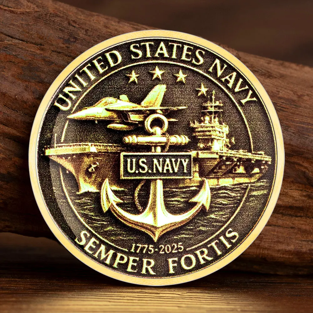 

Позолоченная памятная монета США Semper Fortis 1775-2025