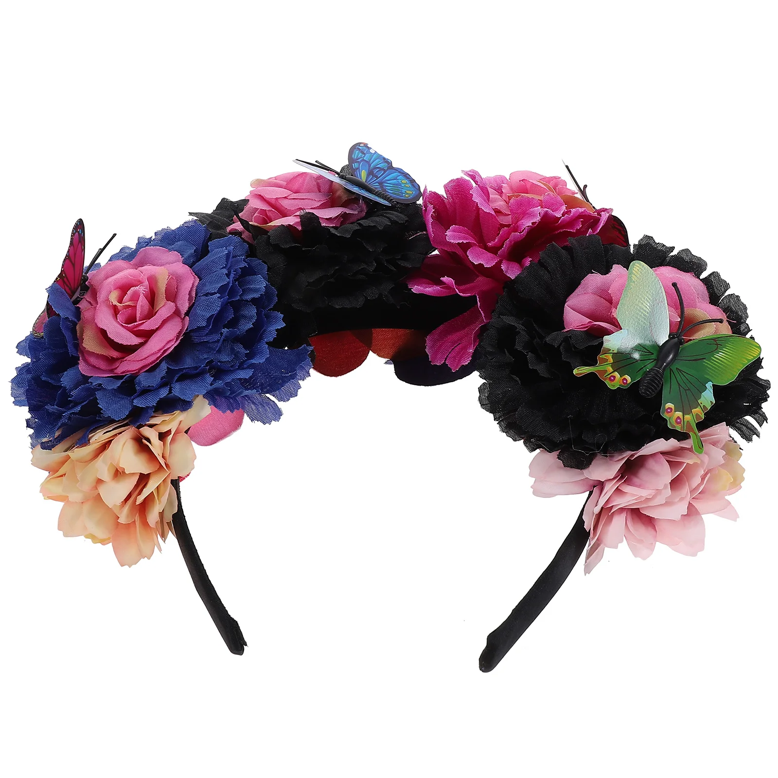 

Mexican Costume Flower Headband Hair Accessories Women Artificial Flowers Hats Mini Crowns Arrangements Fabric Small Headbands