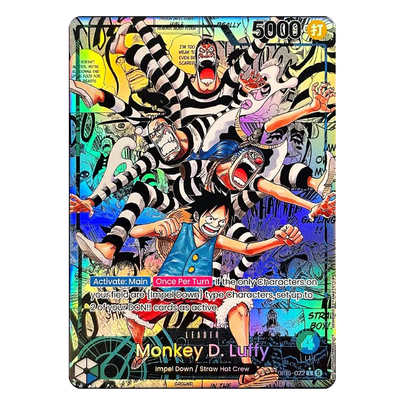 Фото Коллекционные карточки ONE PIECE: Gear 5 — Луффи/Санжи/Кайдо/Брук/Бонни. Высококачественные аниме-карточки для хобби и игр. №5