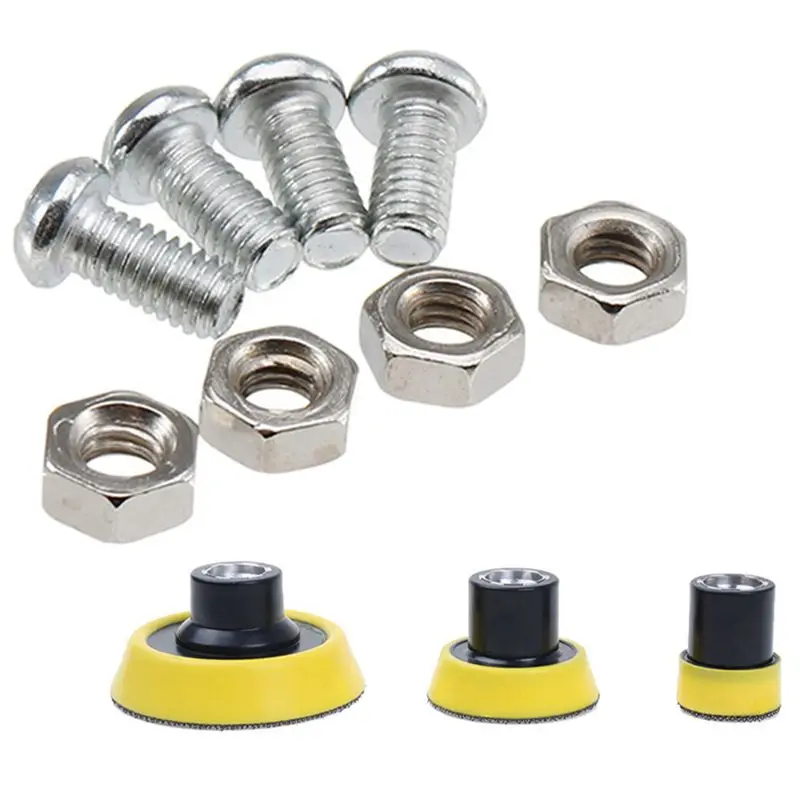 1Pcs 775 Motor Base Electroplating Fixed Mounting Base Support Bracket & 3Pcs M10 Air Angle Grinder Polish Pad Kit