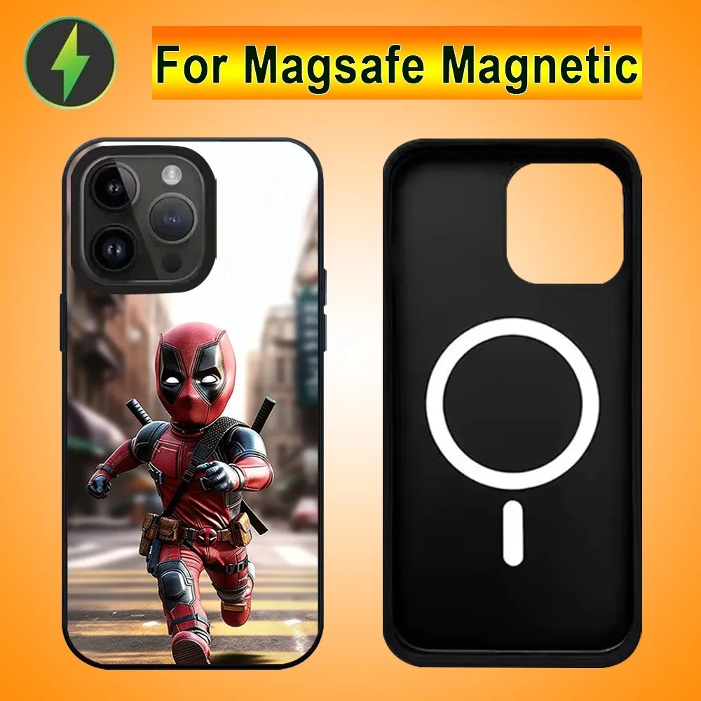 D-дэдпул чехол для телефона с картой IPhone 15 14 13 Pro Max 11 12 Mini Alex зеркалом беспроводной