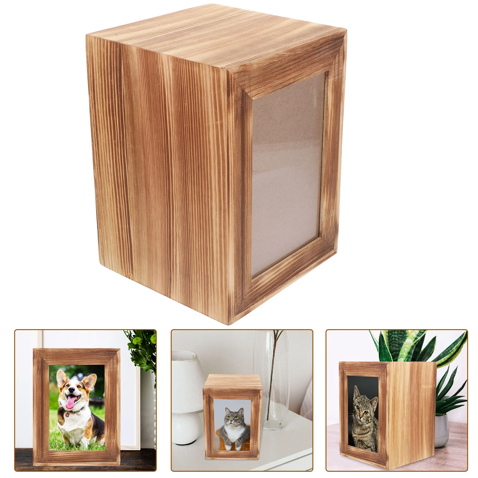 

Urns Pet Ash Holder Cremation Cat Memorial Gifts Ashes Wood Wooden Keepsake Storage