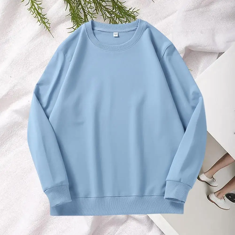 

Свитшот мужской однотонный с круглым вырезом и длинными рукавами