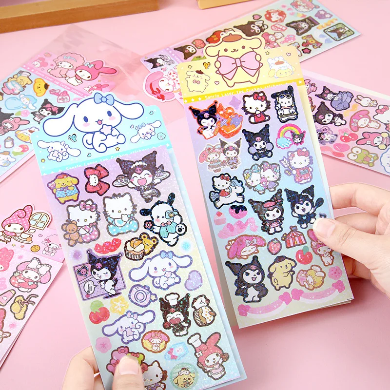 

Cartoon Kuromi Stickers For Notebook Album Suitcase Laptop Water Cup Doodle Decorative Teacher's Reward Children's Holiday Gifts